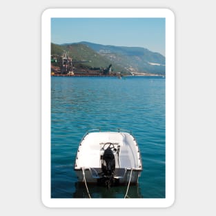 Boat in Bakar Harbour Sticker